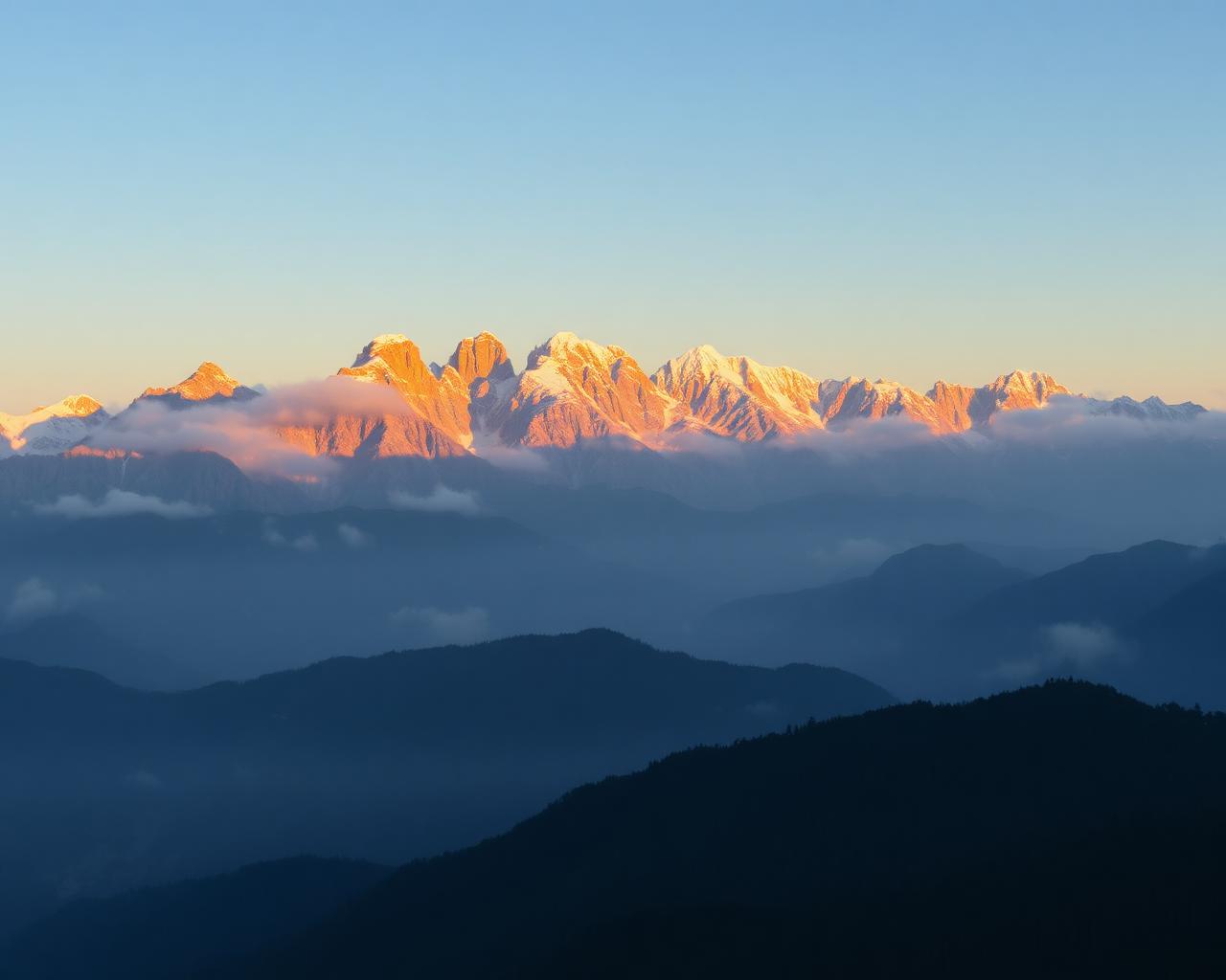 Mountains at dawn